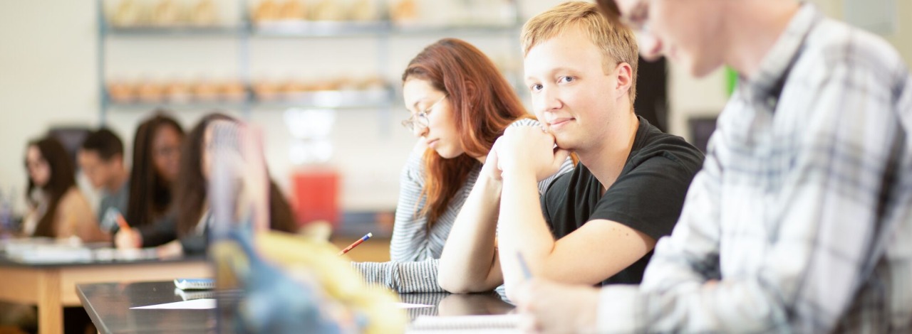 Students in a classroom