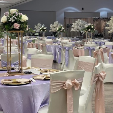 Tables with flowers