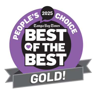 Purple digital badge with text "2025 People's Choice Best of the Best GOLD!" 