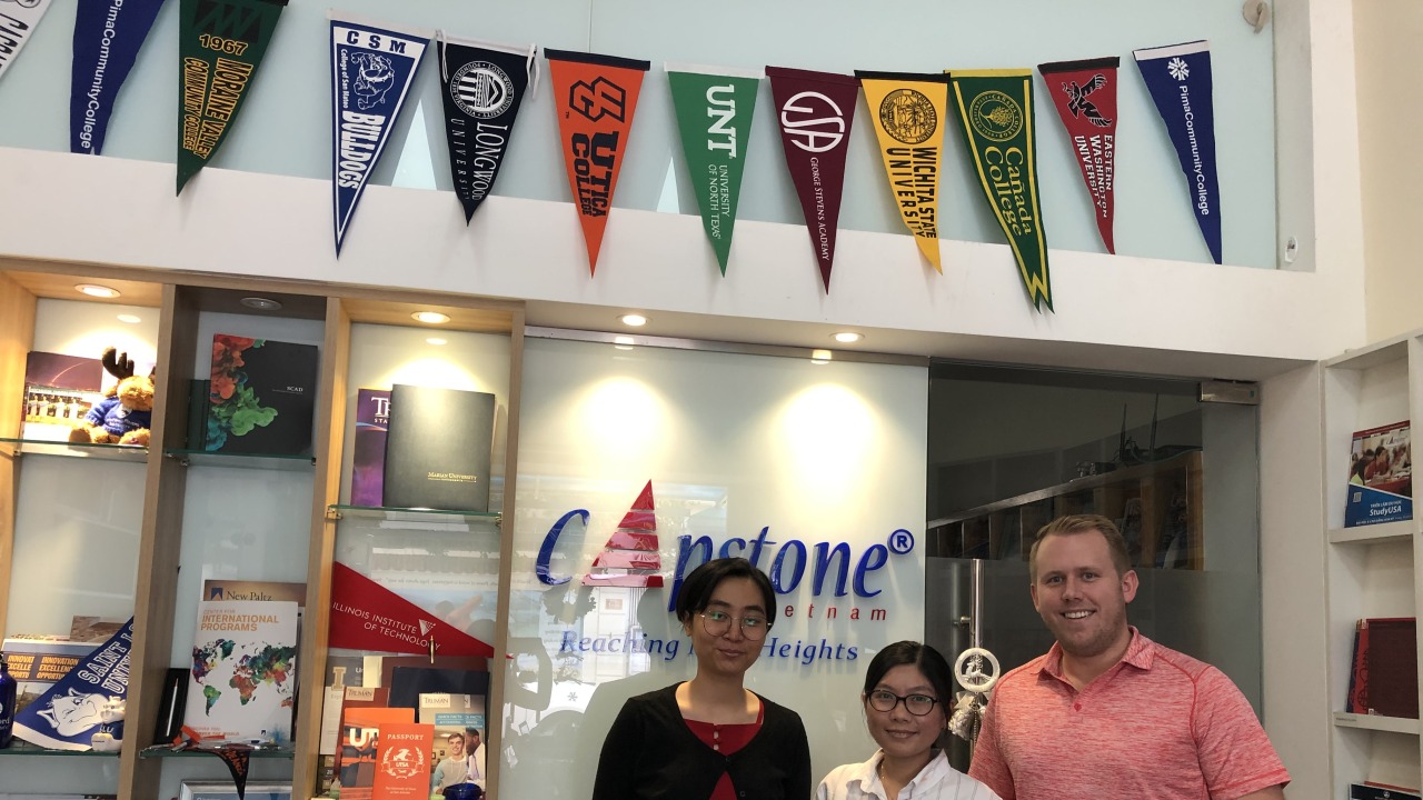 International student with recruitment partners