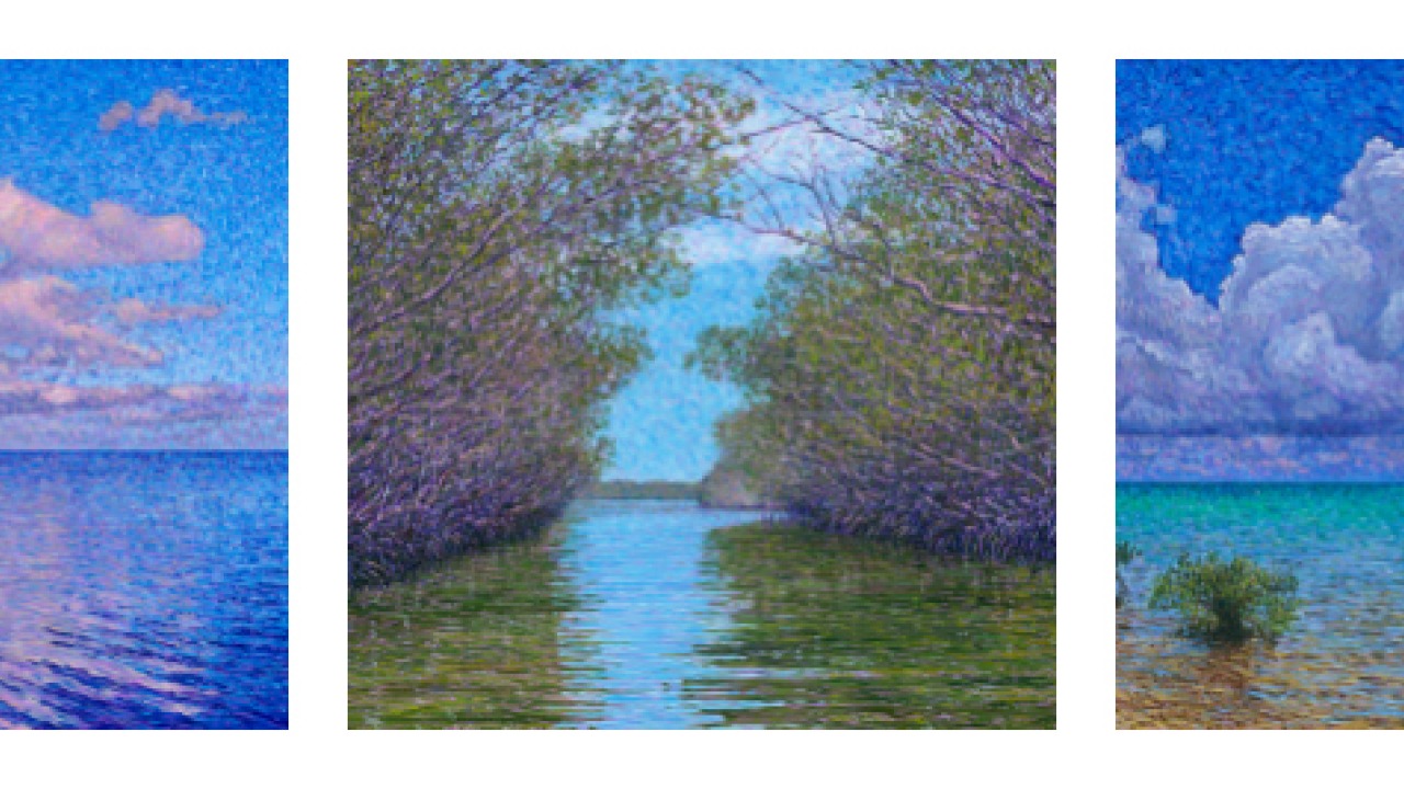 Installation of "Sea the Light" exhibition